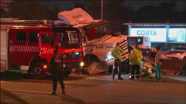 Tragedia en la Panamericana: al menos tres muertos al desprenderse el contenedor de un camión